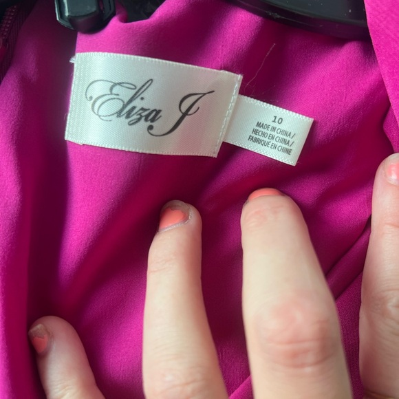 Eliza J Size 10 Magenta Dress - Picture 5 of 9